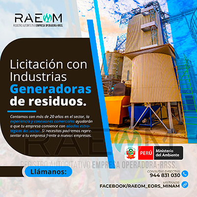 RAEOMINAM.COM RAEOMINAM RAEOM Registro Autoritativo de Empresas Operadoras MINAM, para transporte de Residuos Sólidos. Los generadores de residuos no municipales deben incluir en su Plan de Minimización y Manejo de Residuos Sólidos, estrategias preventivas orientadas a alcanzar la minimización en la fuente. Dicho Plan forma parte del IGA.
                                                    Obligaciones del generador no municipal.
                                                    Son obligaciones de los generadores de residuos sólidos no municipales: 
                                                    a) Manejar los residuos sólidos que generen, teniendo en cuenta lo establecido en el artículo 55 del Decreto Legislativo nº 1278; 
                                                    b) Conducir el registro interno sobre la generación y manejo de los residuos sólidos, en sus instalaciones, con la finalidad de disponer de la información necesaria sobre la generación, minimización y manejo de los residuos sólidos; 
                                                    c) Contratar a una EO-RS para el manejo los residuos sólidos fuera de las instalaciones industriales o productivas, áreas de la concesión o lote del titular del proyecto;
                                                    d) Brindar las facilidades necesarias a las autoridades competentes para el adecuado cumplimiento de sus funciones;
                                                    e) Establecer estrategias y desarrollar acciones orientadas a la prevención y/o minimización y/o valorización de residuos sólidos, como primera opción de gestión;
                                                    f) Adoptar medidas para la restauración y/o rehabilitación y/o reparación y/o compensación ambiental por el inadecuado manejo de residuos sólidos no municipales de su actividad;
                                                    g) En caso se encuentren ubicados en zonas en las cuales no exista infraestructura de residuos sólidos autorizada y/o EO-RS, deben establecer e implementar alternativas de gestión que garanticen la adecuada valorización y/o disposición final de los residuos sólidos;
                                                    h) En caso los generadores de residuos sólidos de gestión no municipal realicen el aprovechamiento de material de descarte y/o coprocesamiento, deben regirse por lo establecido en los artículos sobre la materia.
                                                    Aquellos generadores de residuos sólidos no municipales que se encuentran obligados a contar con un IGA, adicionalmente deben presentar la Declaración Anual sobre Minimización y Gestión de Residuos Sólidos no Municipales -también denominada Declaración Anual de Manejo de Residuos Sólidos y los Manifiestos de Manejo de Residuos Peligrosos en formato digital, a través del SIGERSOL.
                                                    Las autoridades sectoriales, definen y aprueban el alcance, condiciones y lineamientos para la presentación de ambos documentos a través del SIGERSOL, en aquellos casos de los generadores de residuos sólidos no municipales que no se encuentran obligados a contar con un IGA.
                                                    La presentación de la Declaración Anual sobre Minimización y Gestión de Residuos Sólidos no Municipales -también denominada Declaración Anual de Manejo de Residuos Sólidos- y de los Manifiestos de Manejo de Residuos, es una obligación exclusiva del titular del proyecto o de actividades, y estos pueden ser elaborados con información generada por el propio titular de la actividad, así como por aquella brindada por sus proveedores de servicios, siendo en todos los casos, el generador no municipal el único responsable de su reporte.