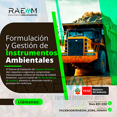 RAEOMINAM.COM RAEOMINAM RAEOM Registro Autoritativo de Empresas Operadoras MINAM, para transporte de Residuos Sólidos. Elaboración de guías técnicas:
                                En un plazo de sesenta (60) días calendarios, contados a partir de la confirmación de servicios se elabora las siguientes guías:
                                a) Formulación de los planes de gestión de residuos sólidos municipales;
                                b) Caracterización de residuos sólidos municipales; 
                                c) Formulación y evaluación de Instrumentos de Gestión Ambiental para infraestructuras de residuos sólidos;
                                d) Gestión operativa del servicio de limpieza pública; 
                                e) Criterios y contenido para los proyectos de inversión de recuperación de áreas degradadas por residuos sólidos;
                                f) Estructuras de costos asociados a la operación y mantenimiento del servicio de limpieza pública;
                                g) Diseño y construcción de infraestructuras de disposición final de residuos sólidos municipales.